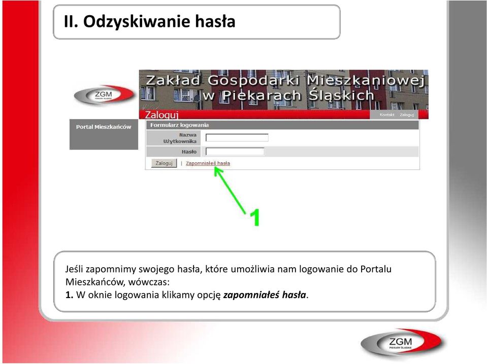 logowanie do Portalu Mieszkańców, wówczas: