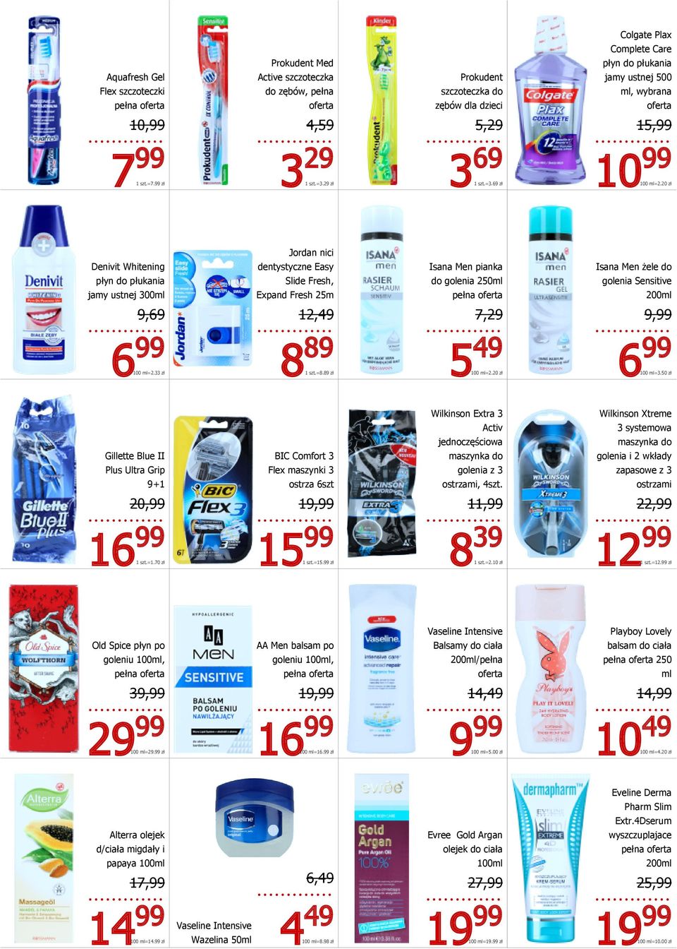 20 zł Jordan nici Denivit Whitening płyn do płukania jamy ustnej 300ml dentystyczne Easy Slide Fresh, Expand Fresh 25m Isana Men pianka do golenia 250ml Isana Men żele do golenia Sensitive 200ml 9,69