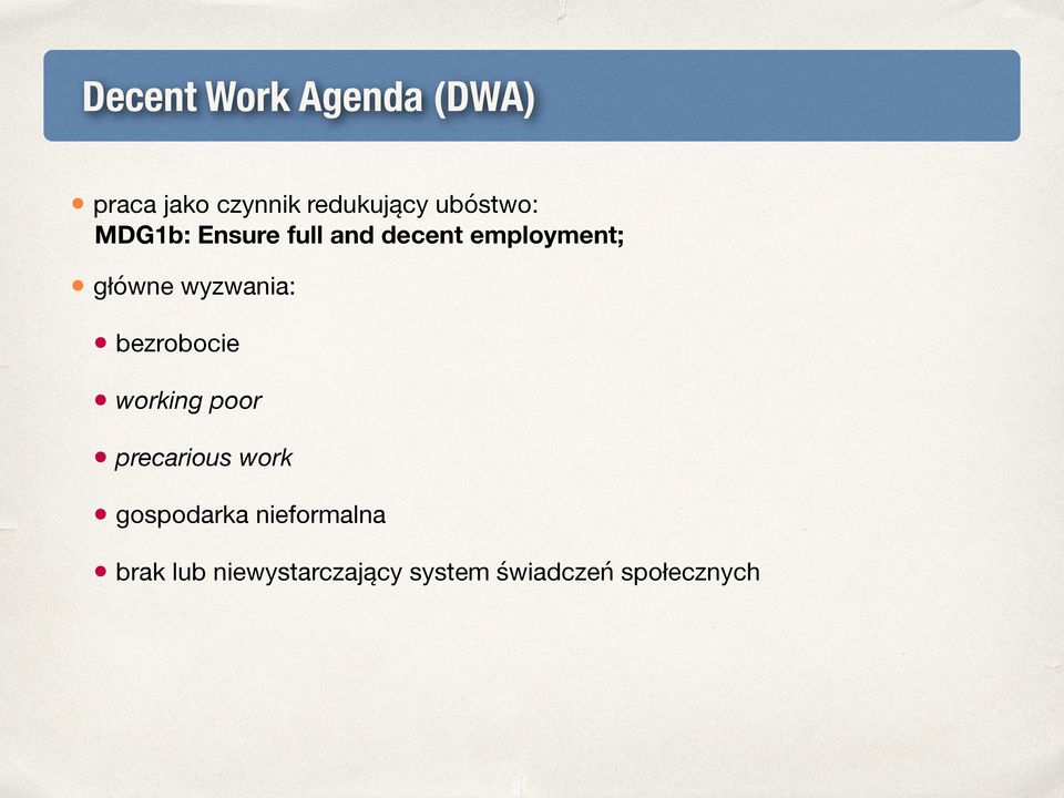 wyzwania: bezrobocie working poor precarious work