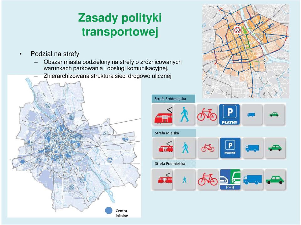 obsługi komunikacyjnej, Zhierarchizowana struktura sieci drogowo