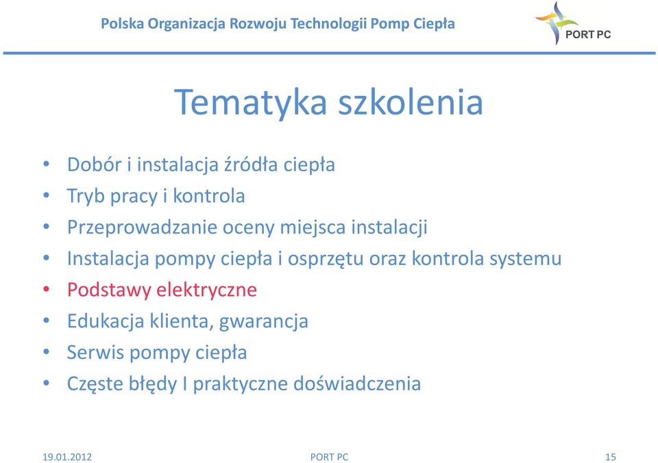oraz kontrola systemu Podstawy elektryczne Edukacja klienta, gwarancja