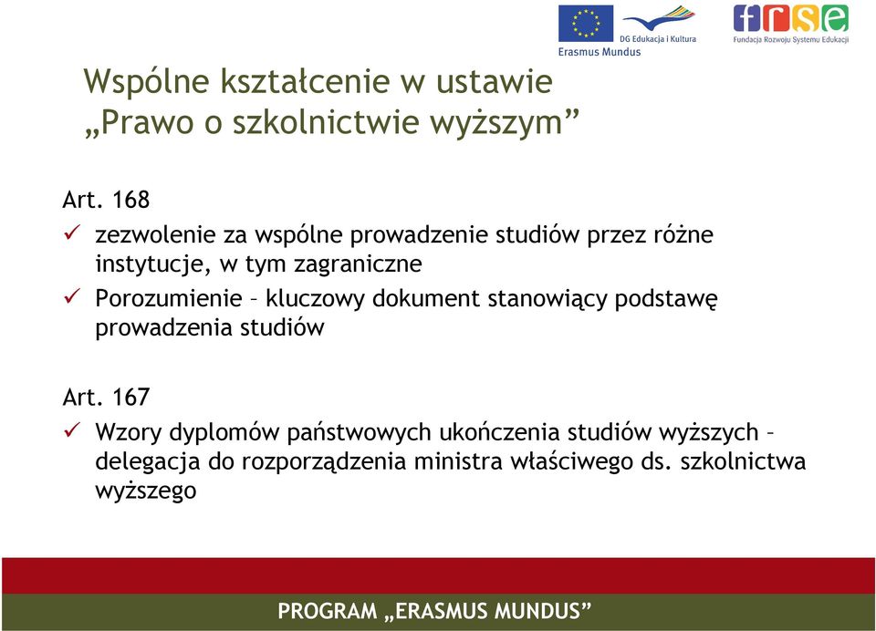 Porozumienie kluczowy dokument stanowiący podstawę prowadzenia studiów Art.