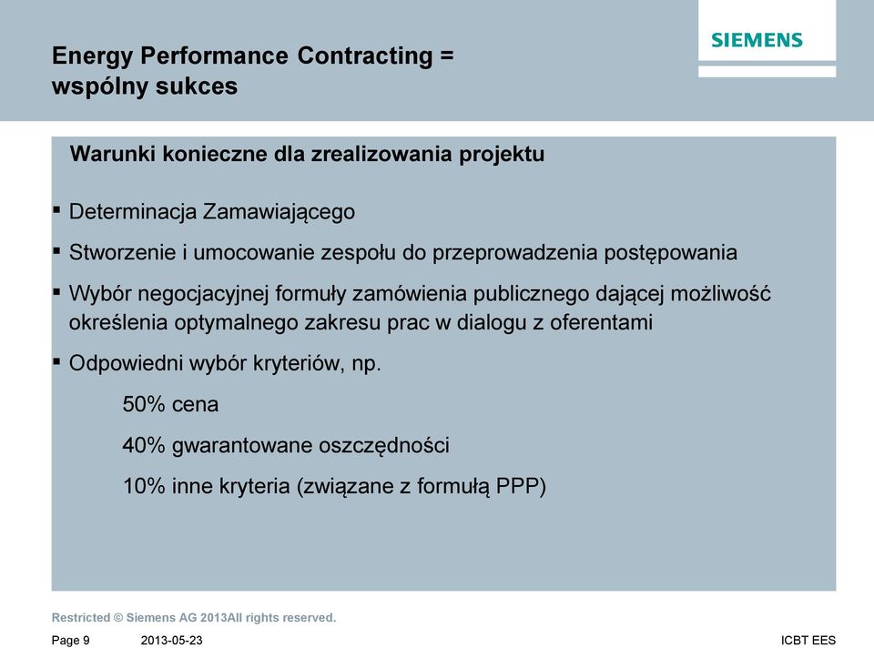 zamówienia publicznego dającej możliwość określenia optymalnego zakresu prac w dialogu z oferentami