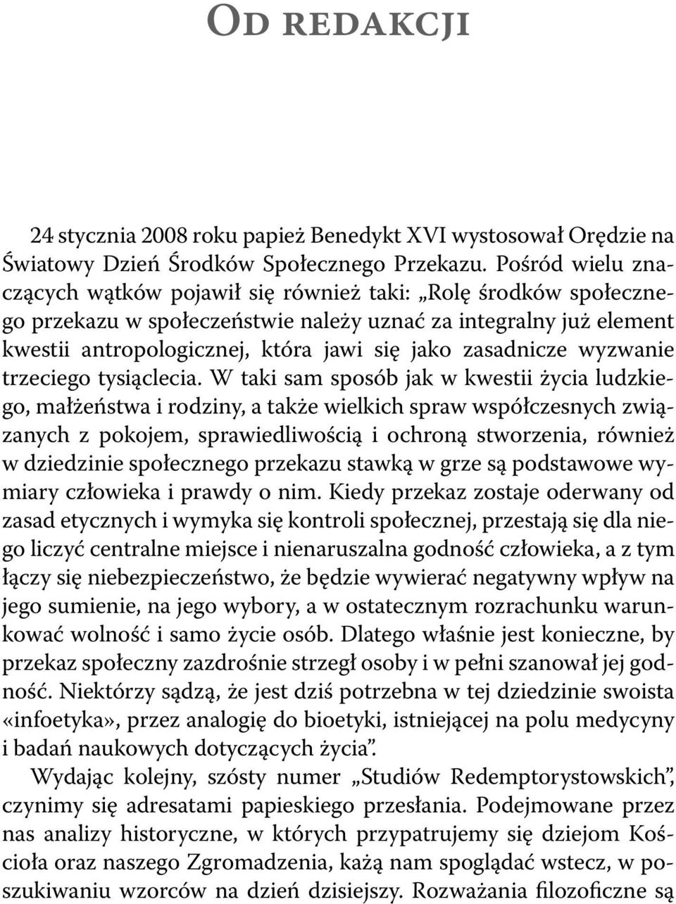 zasadnicze wyzwanie trzeciego tysiąclecia.