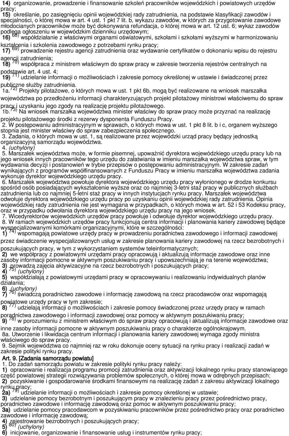 b, wykazu zawodów, w których za przygotowanie zawodowe młodocianych pracowników może być dokonywana refundacja, o której mowa w art. 12 ust.