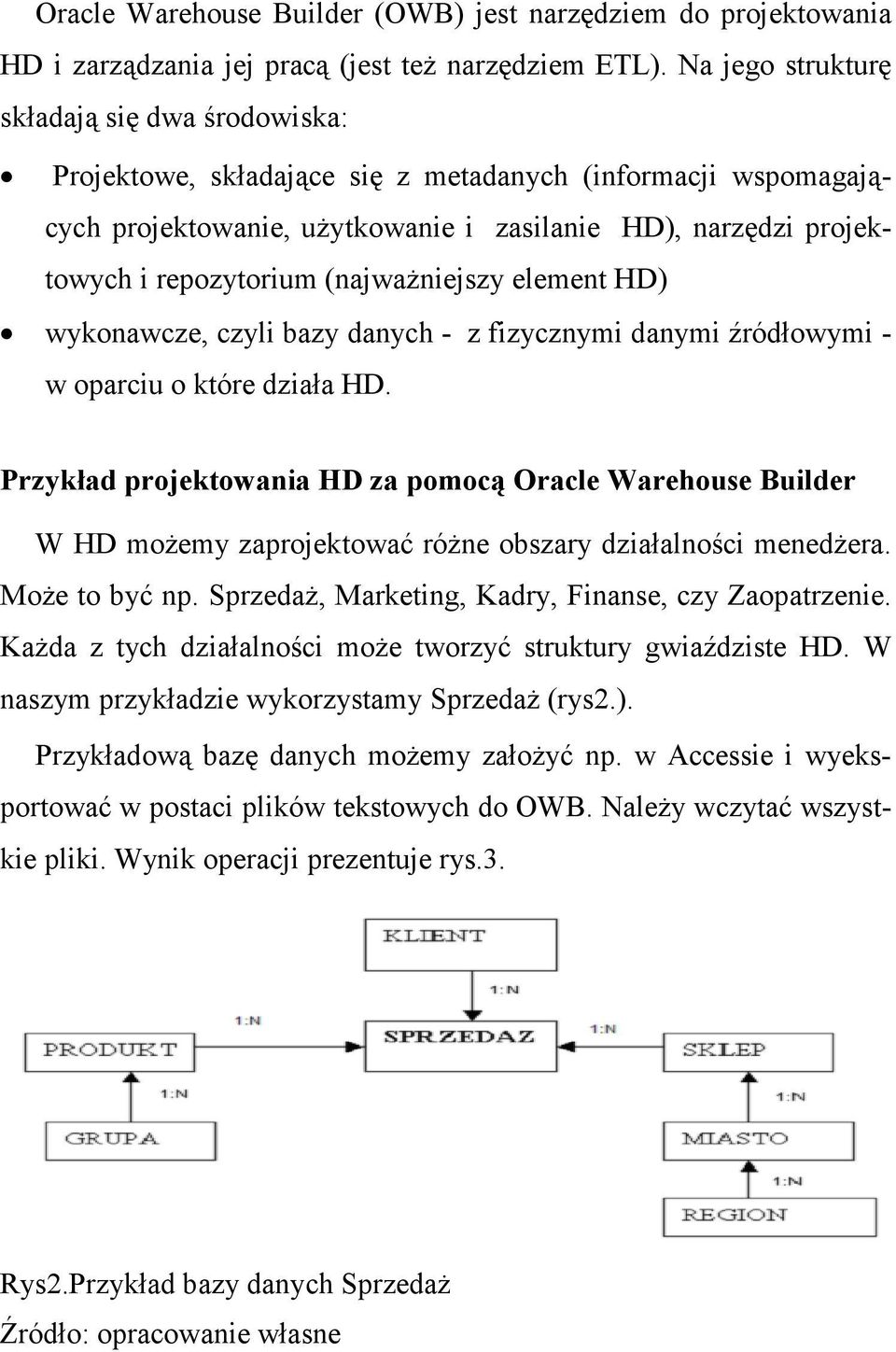 (najwaŝniejszy element HD) wykonawcze, czyli bazy danych - z fizycznymi danymi źródłowymi - w oparciu o które działa HD.