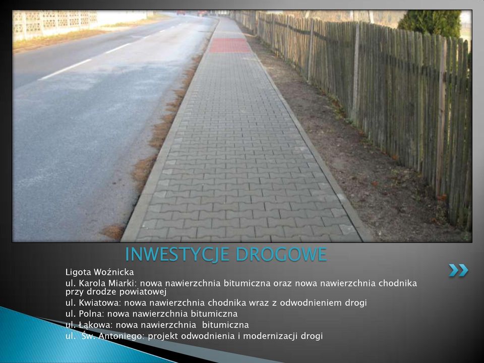 drodze powiatowej ul.