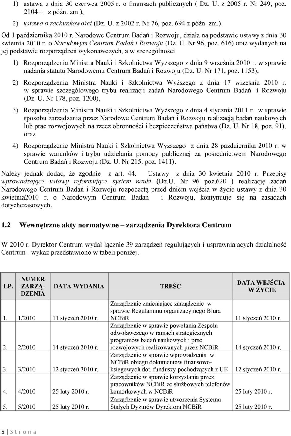 616) oraz wydanych na jej podstawie rozporządzeń wykonawczych, a w szczególności: 1) Rozporządzenia Ministra Nauki i Szkolnictwa Wyższego z dnia 9 września 2010 r.