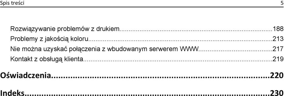 ..213 Nie można uzyskać połączenia z wbudowanym