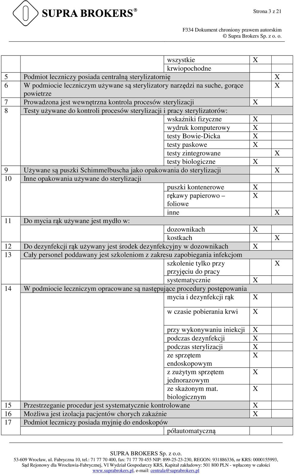 zintegrowane testy biologiczne 9 Używane są puszki Schimmelbuscha jako opakowania do sterylizacji 10 Inne opakowania używane do sterylizacji puszki kontenerowe rękawy papierowo foliowe inne 11 Do