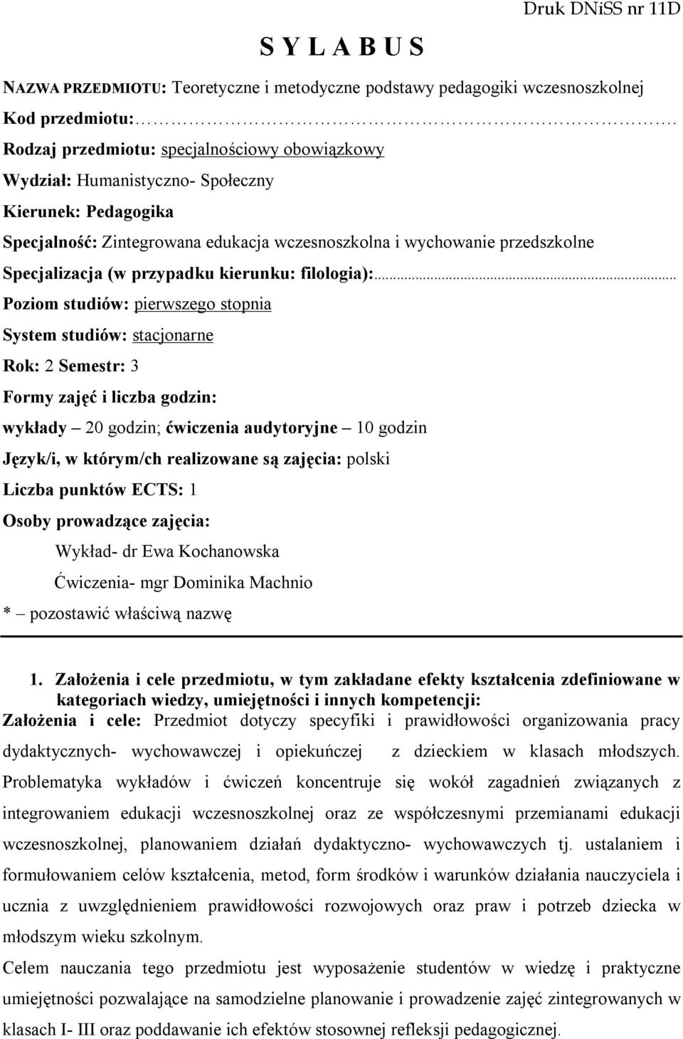 przypadku kierunku: filologia):.