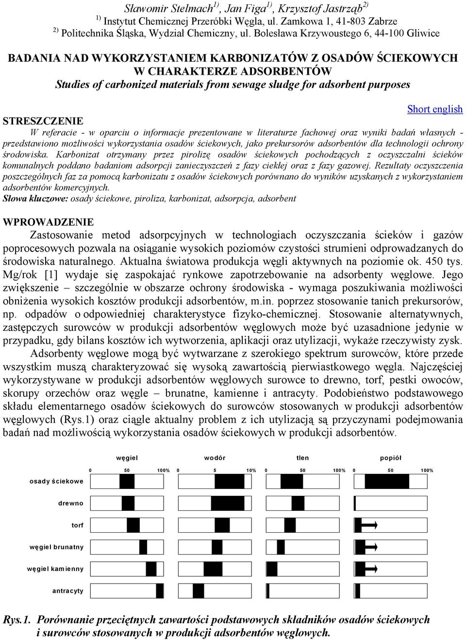 purposes Short english STRESZCZENIE W referacie - w oparciu o informacje prezentowane w literaturze fachowej oraz wyniki badań własnych - przedstawiono możliwości wykorzystania osadów ściekowych,