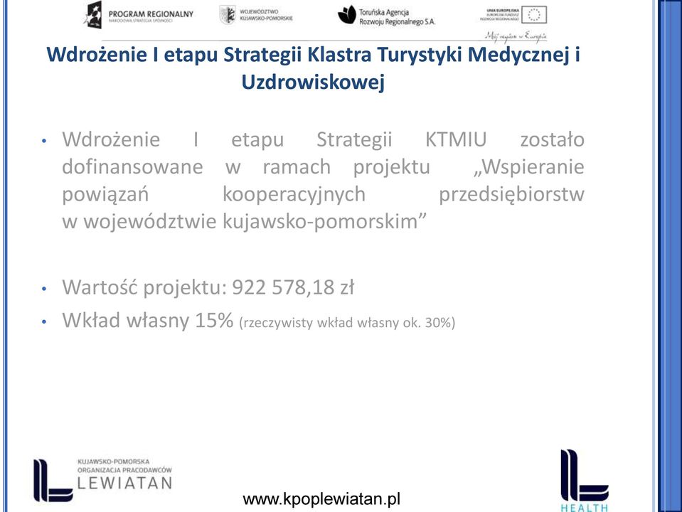 Wspieranie powiązań kooperacyjnych przedsiębiorstw w województwie