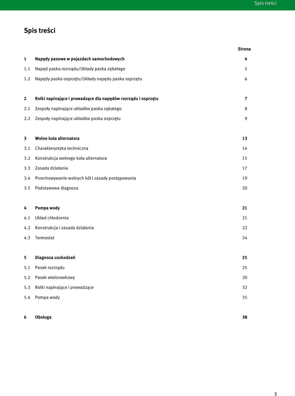 2 Zespoły napinające układów paska osprzętu 9 3 Wolne koła alternatora 13 3.1 Charakterystyka techniczna 14 3.2 Konstrukcja wolnego koła alternatora 15 3.3 Zasada działania 17 3.