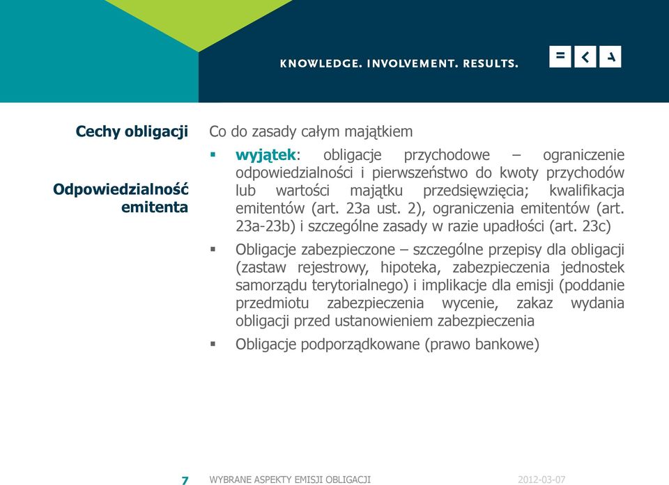 23c) Obligacje zabezpieczone szczególne przepisy dla obligacji (zastaw rejestrowy, hipoteka, zabezpieczenia jednostek samorządu terytorialnego) i implikacje dla emisji