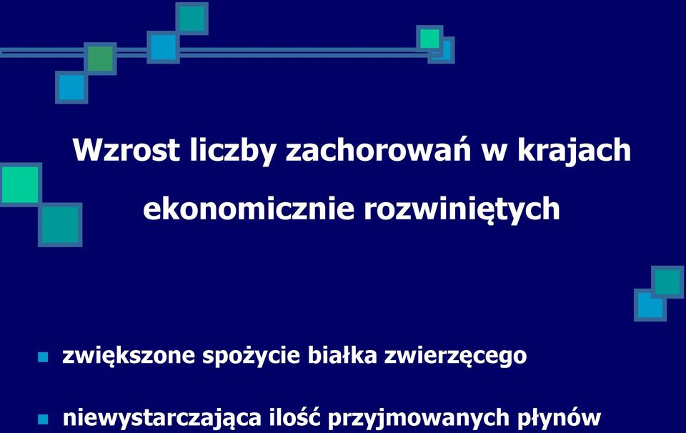 zwiększone spożycie białka