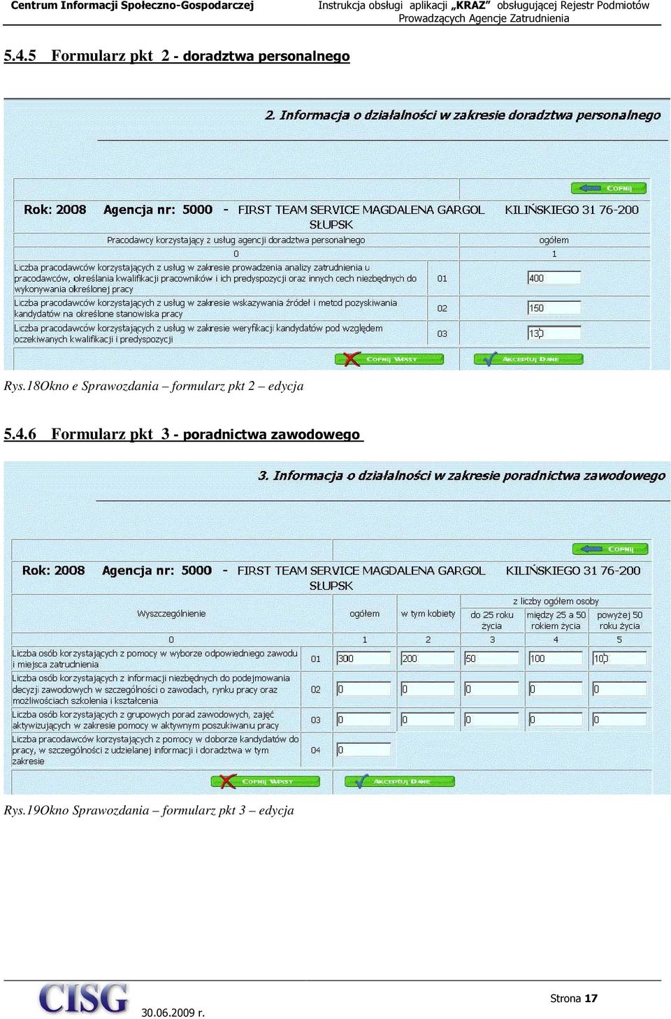 5.4.6 Formularz pkt 3 - poradnictwa zawodowego