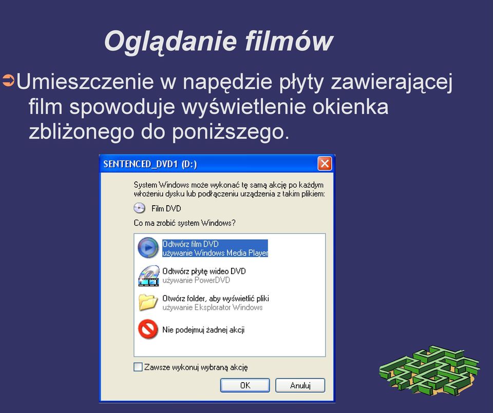 film spowoduje wyświetlenie