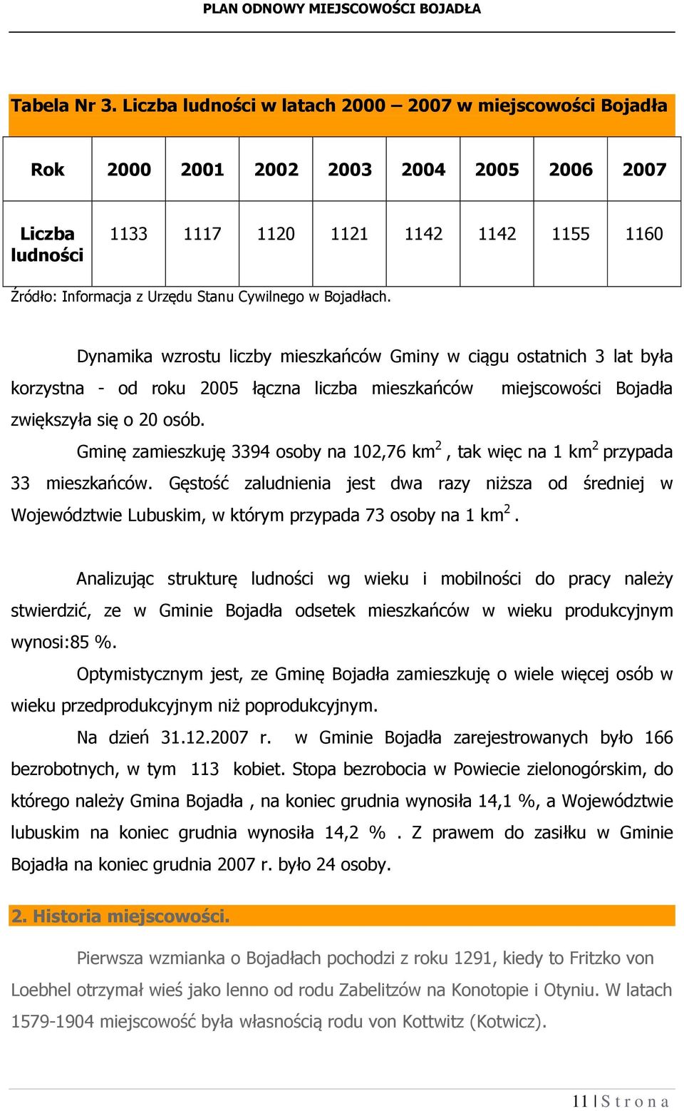 Cywilnego w Bojadłach. Dynamika wzrostu liczby mieszkańców Gminy w ciągu ostatnich 3 lat była korzystna - od roku 2005 łączna liczba mieszkańców miejscowości Bojadła zwiększyła się o 20 osób.