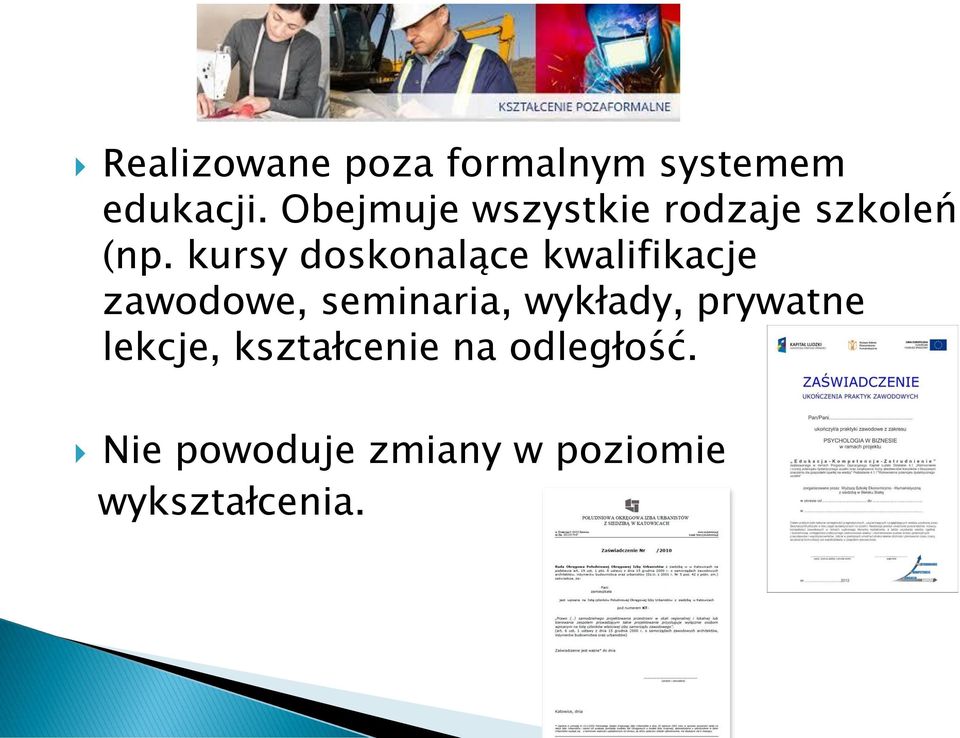 kursy doskonalące kwalifikacje zawodowe, seminaria,