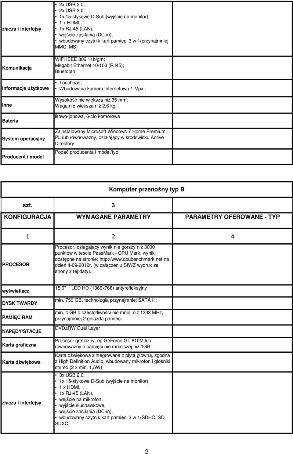 Microsoft Windows 7 Home Premium PL lub równoważny, działający w środowisku Active Directory szt.