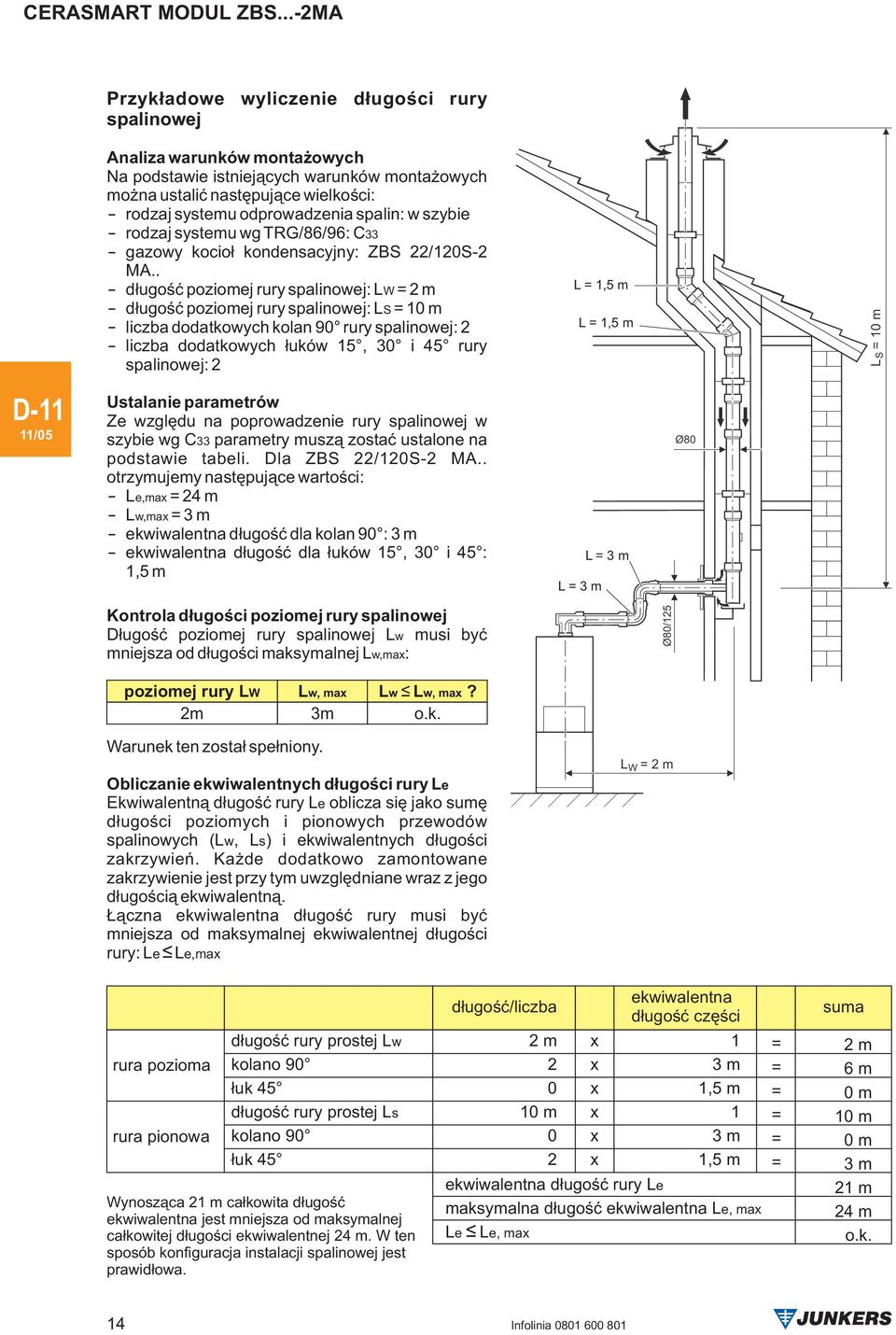 spalin: w szybie rodzaj systemu wg TRG/86/96: C gazowy kocio³ kondensacyjny: ZBS /10S- MA.