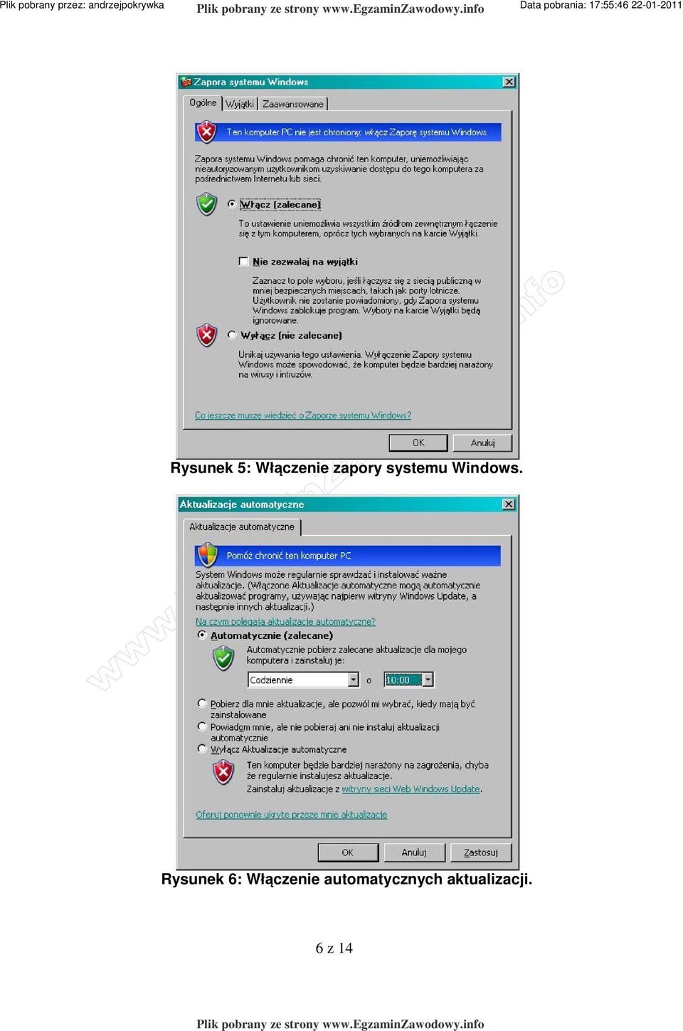 czenie zapory systemu Windows.