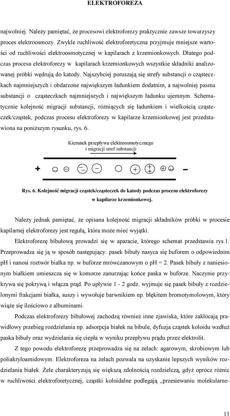 Dlatego podczas procesu elektroforezy w kapilarach krzemionkowych wszystkie składniki analizowanej próbki wędrują do katody.