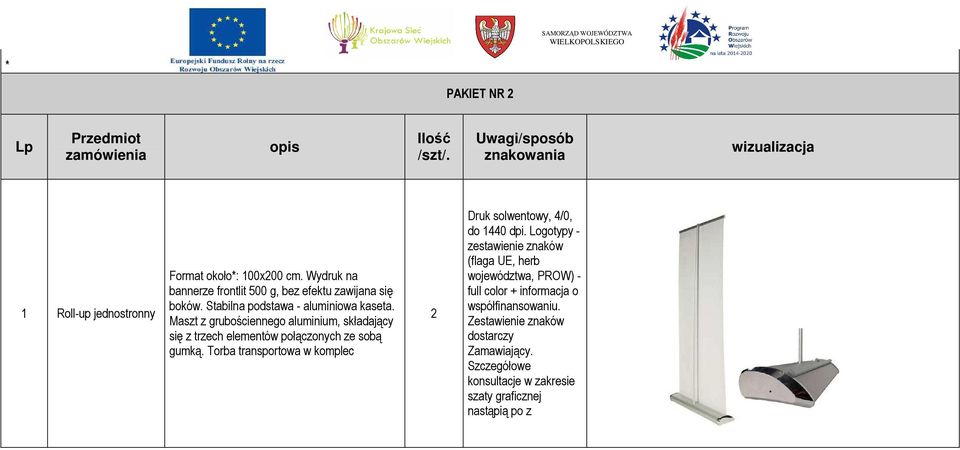 Maszt z grubościennego aluminium, składający się z trzech elementów połączonych ze sobą gumką.