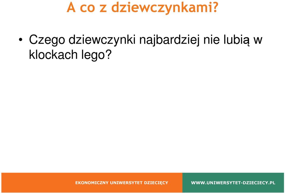 Czego dziewczynki