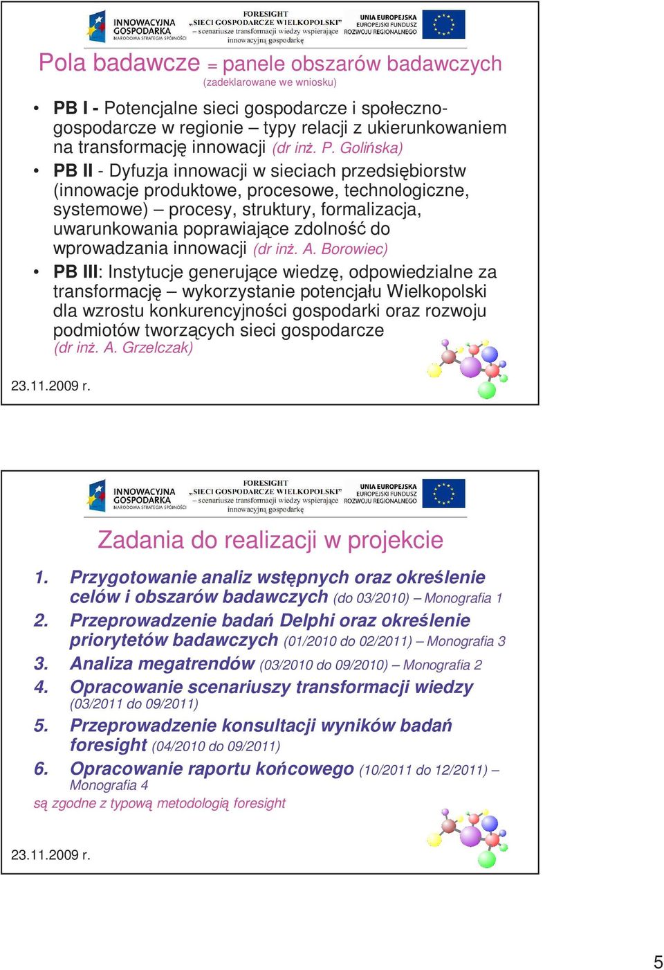 Golińska) PB II - Dyfuzja innowacji w sieciach przedsiębiorstw (innowacje produktowe, procesowe, technologiczne, systemowe) procesy, struktury, formalizacja, uwarunkowania poprawiające zdolność do