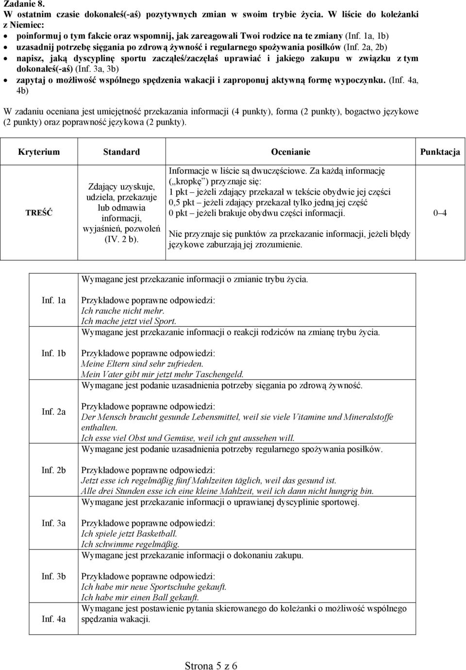 1a, 1b) uzasadnij potrzebę sięgania po zdrową żywność i regularnego spożywania posiłków (Inf.