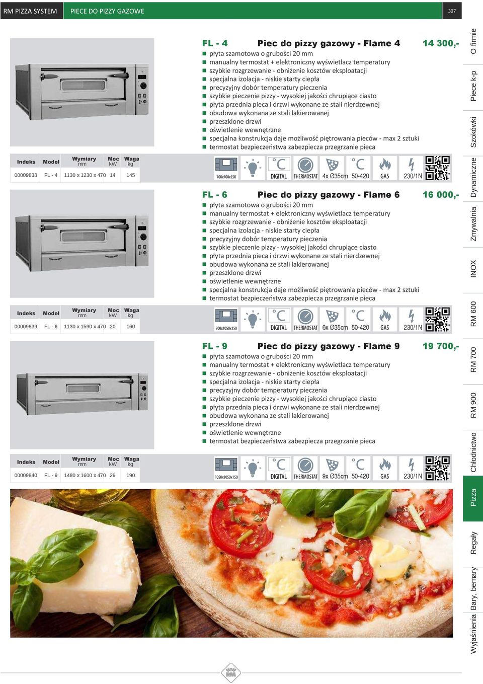 stali nierdzewnej obudowa wykonana ze stali lakierowanej przeszklone drzwi specjalna konstrukcja daje możliwość piętrowania pieców - max 2 sztuki termostat bezpieczeństwa zabezpiecza przegrzanie