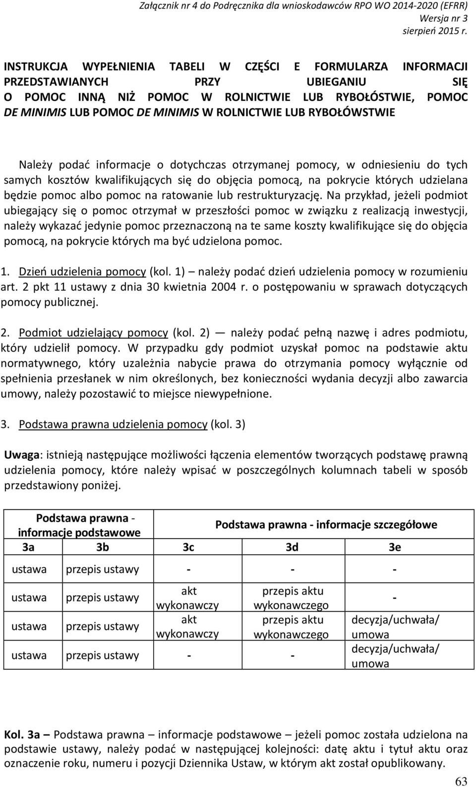 ROLNICTWIE LUB RYBOŁÓWSTWIE Należy podać informacje o dotychczas otrzymanej pomocy, w odniesieniu do tych samych kosztów kwalifikujących się do objęcia pomocą, na pokrycie których udzielana będzie