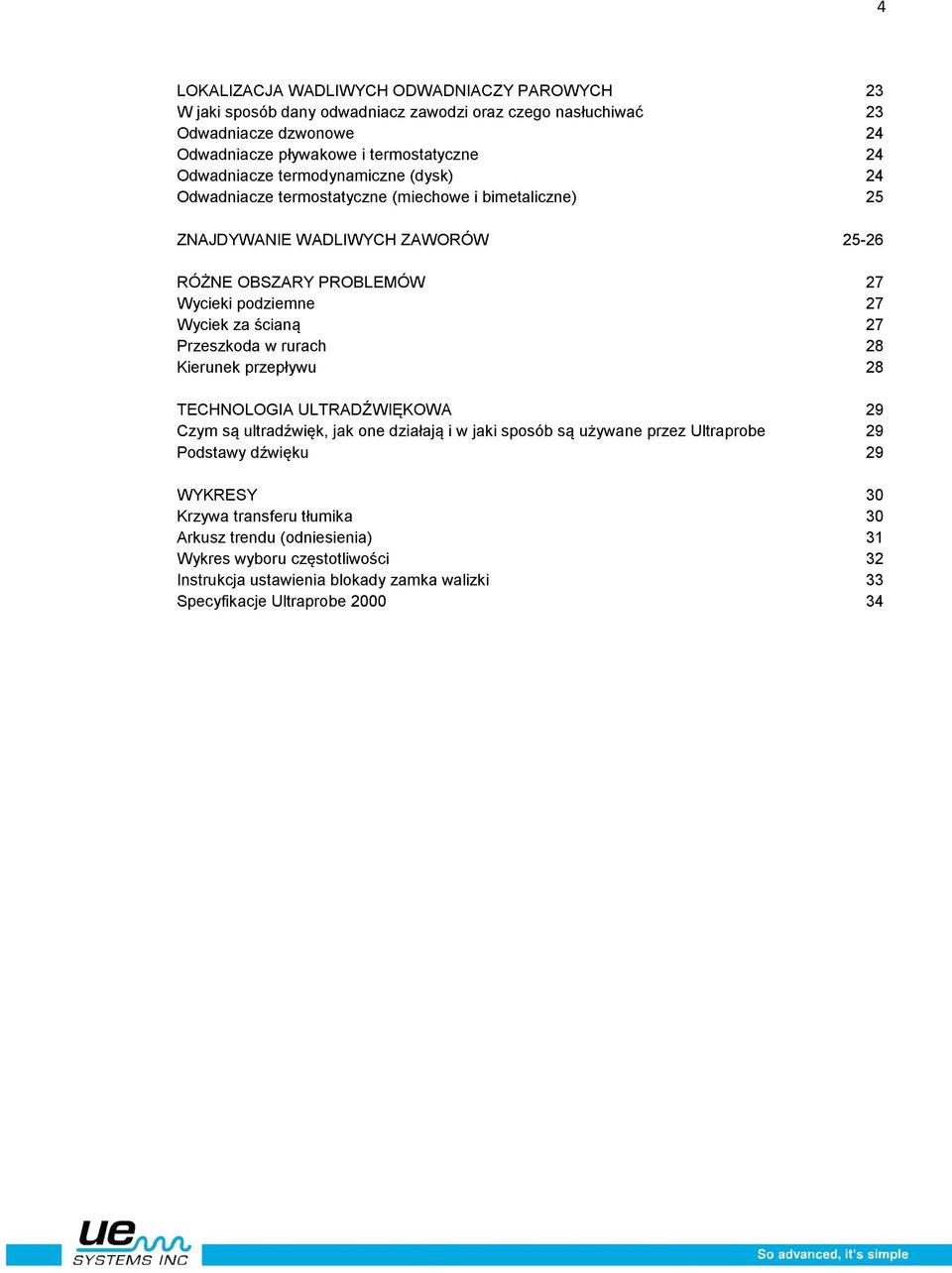 rurach Kierunek przepływu TECHNOLOGIA ULTRADŹWIĘKOWA Czym są ultradźwięk, jak one działają i w jaki sposób są używane przez Ultraprobe Podstawy dźwięku WYKRESY Krzywa transferu