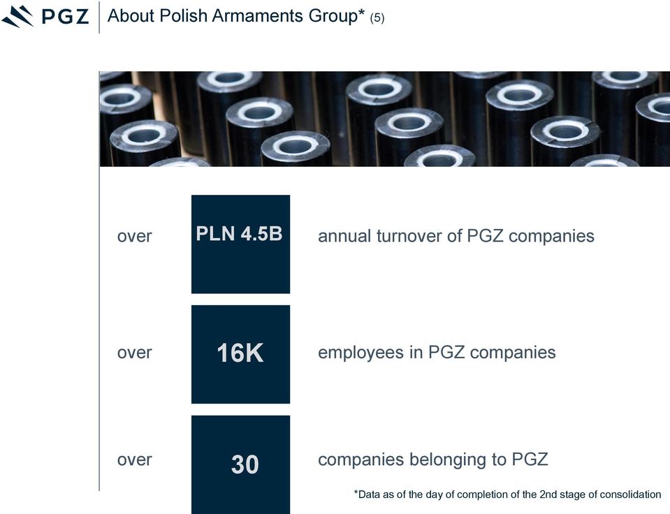 in PGZ companies over 30 companies belonging to PGZ