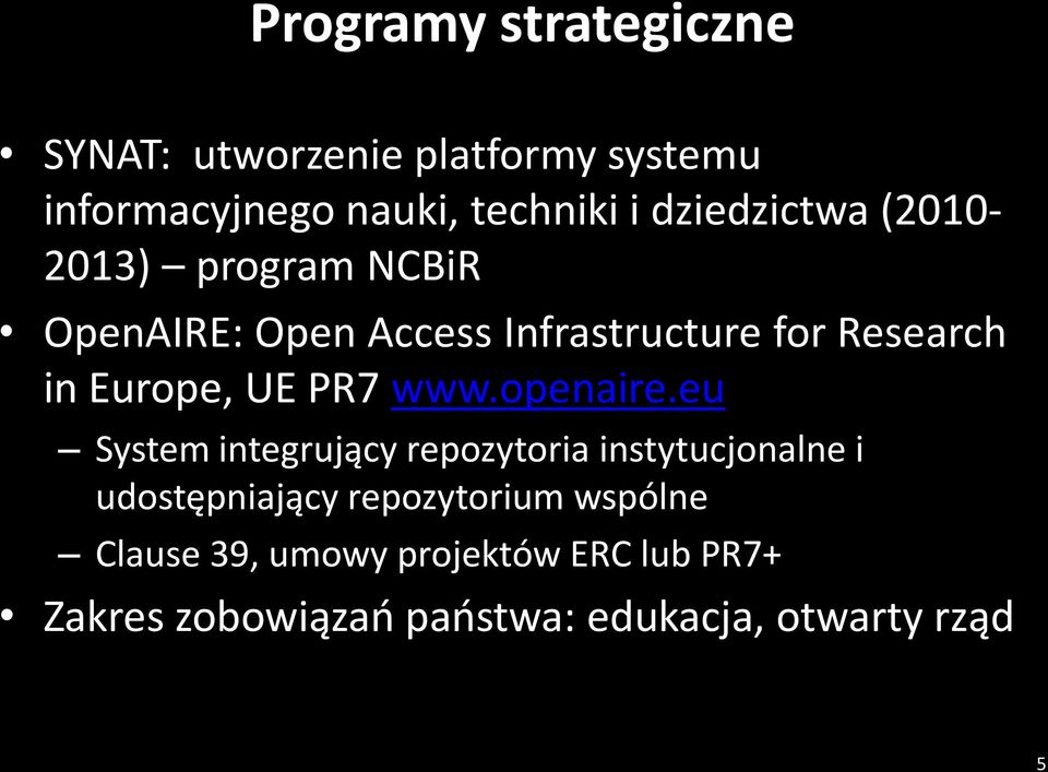 Europe, UE PR7 www.openaire.