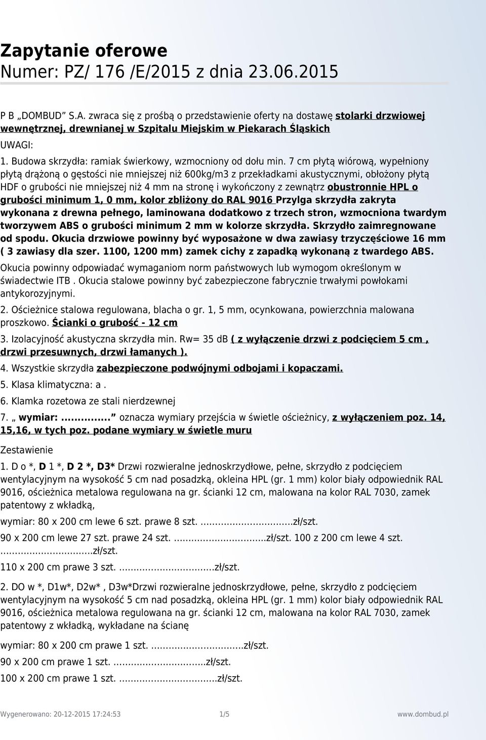 Budowa skrzydła: ramiak świerkowy, wzmocniony od dołu min.