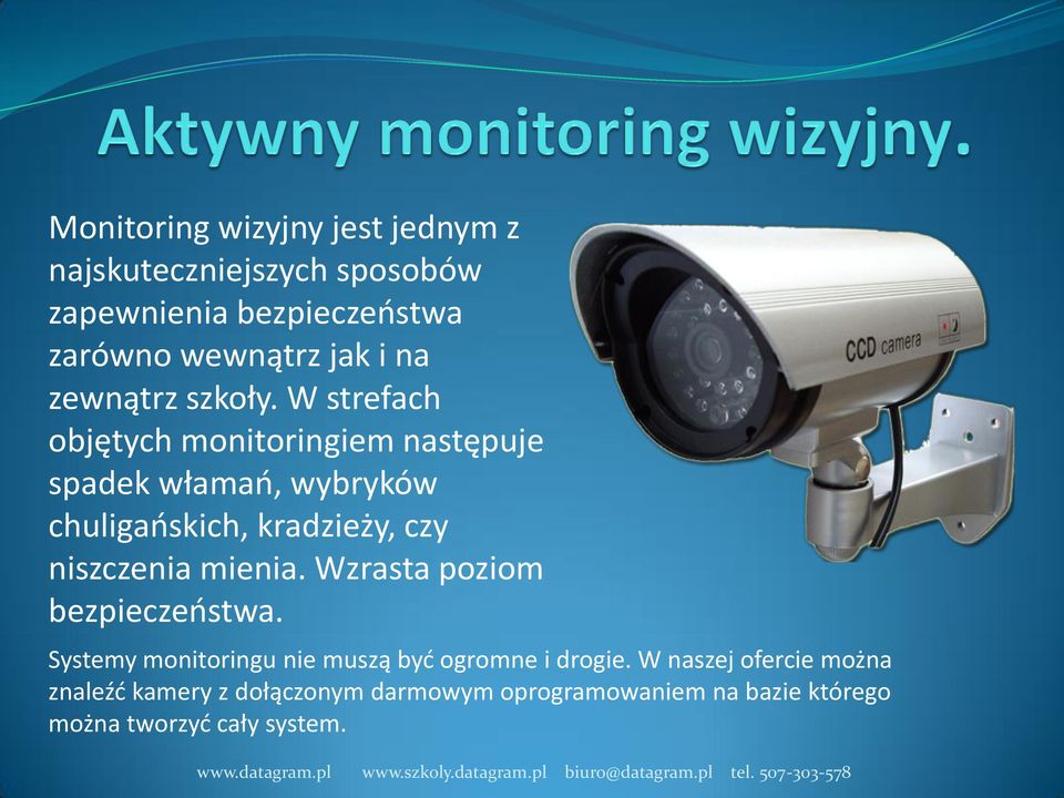 W strefach objętych monitoringiem następuje spadek włamań, wybryków chuligańskich, kradzieży, czy niszczenia