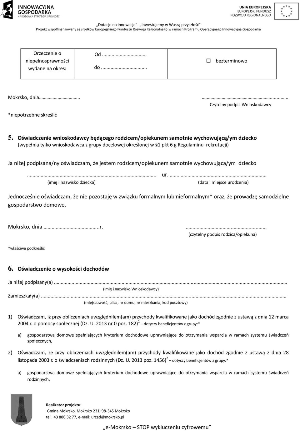 FORMULARZ ZGŁOSZENIOWY - PDF Free Download