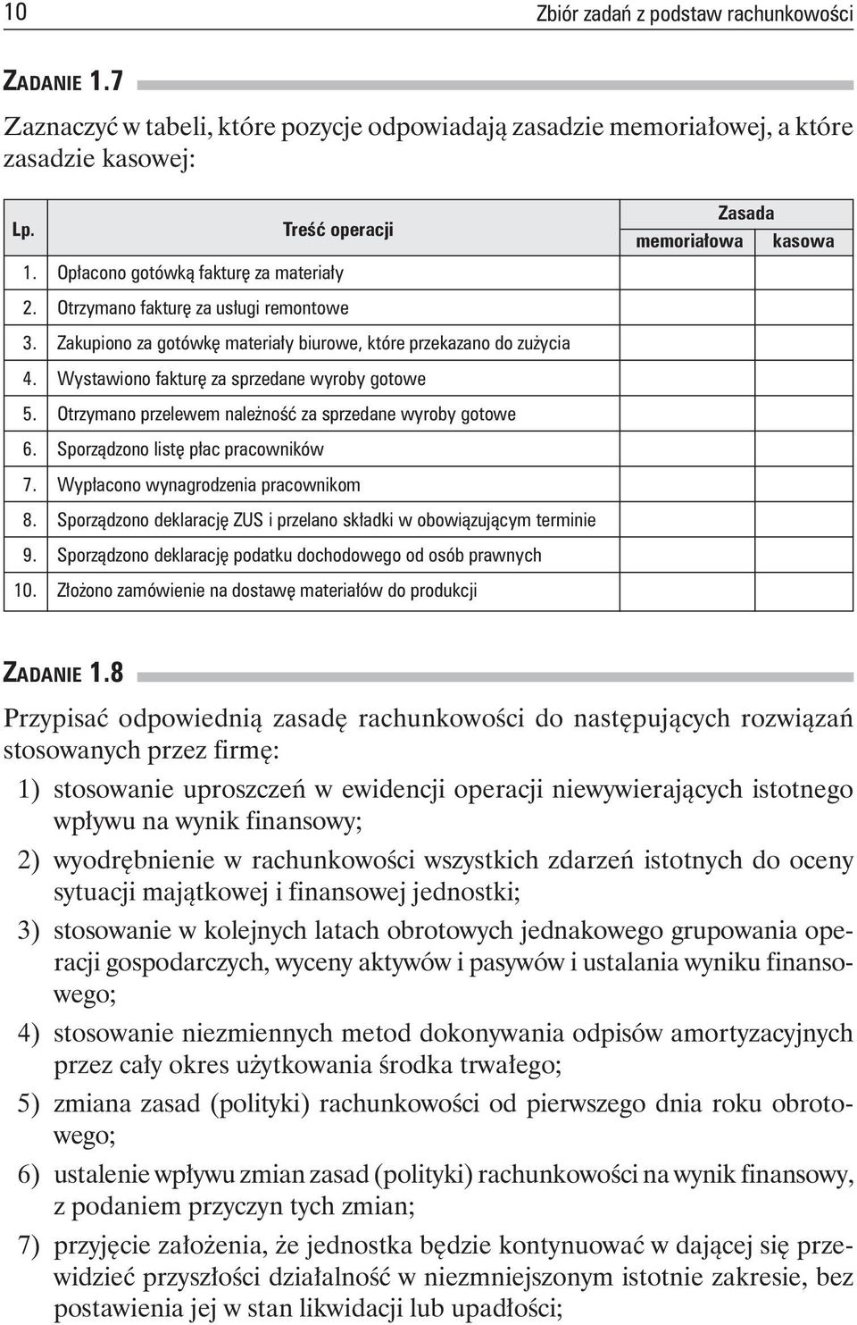 Otrzymanoprzelewemnależnośćzasprzedanewyrobygotowe 6. Sporządzonolistępłacpracowników 7. Wypłaconowynagrodzeniapracownikom 8. SporządzonodeklaracjęZUSiprzelanoskładkiwobowiązującymterminie 9.