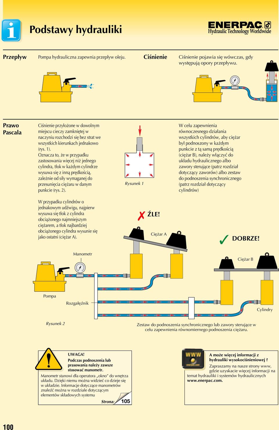 Oznacza to, że w przypadku zastosowania więcej niż jednego, tłok w każdym cylindrze wysuwa się z inną prędkością, zależnie od siły wymaganej do przesunięcia ciężaru w danym punkcie (rys. 2).