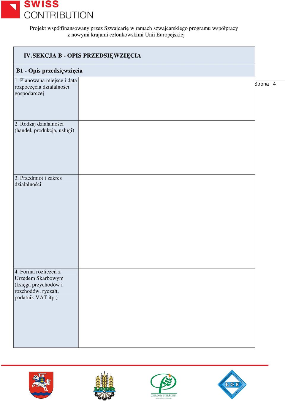 Rodzaj działalności (handel, produkcja, usługi) 3.