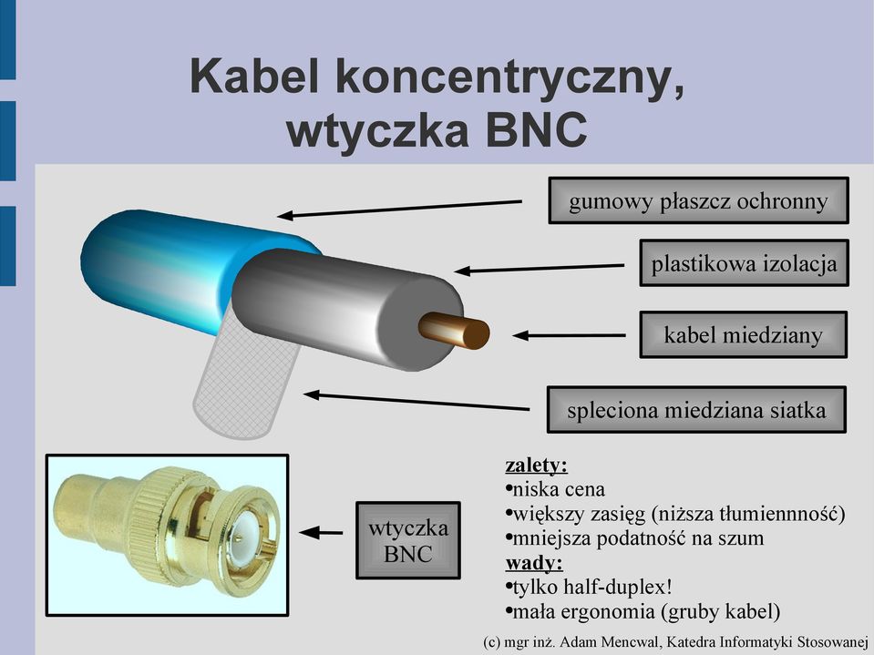 zaley: niska cena większy zasięg (niższa łumiennność) mniejsza