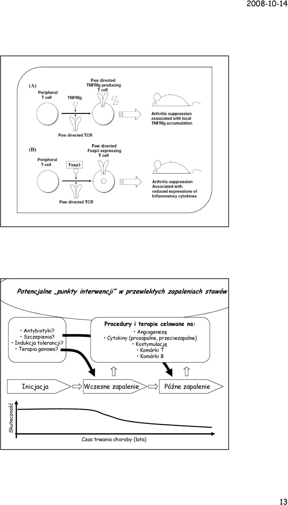 Procedury i terapie celowane na: Angiogenezę Cytokiny (prozapalne,