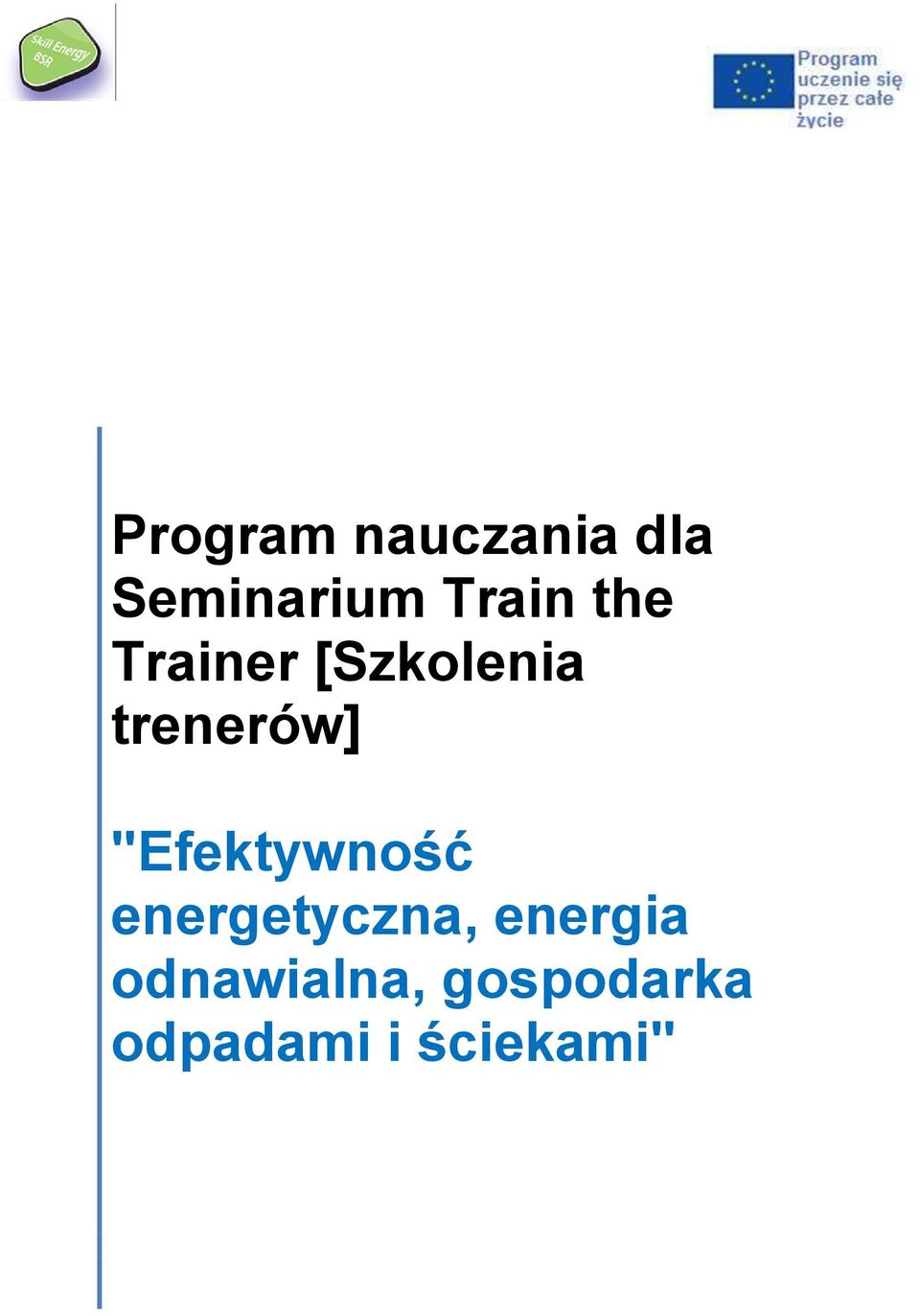 trenerów] "Efektywność energetyczna,