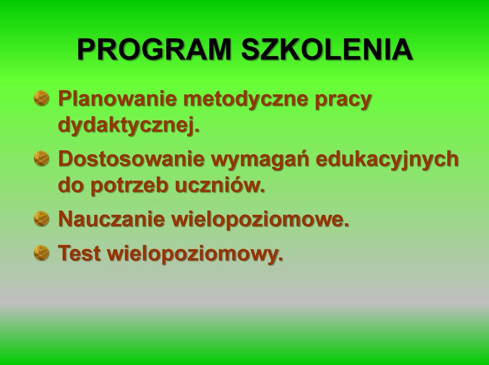 Dostosowanie wymagań edukacyjnych do