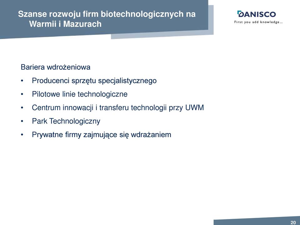 linie technologiczne Centrum innowacji i transferu technologii