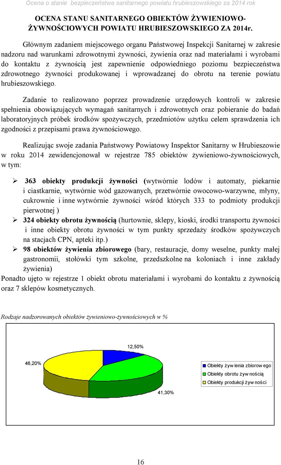 zapewnienie odpowiedniego poziomu bezpieczeństwa zdrowotnego żywności produkowanej i wprowadzanej do obrotu na terenie powiatu hrubieszowskiego.