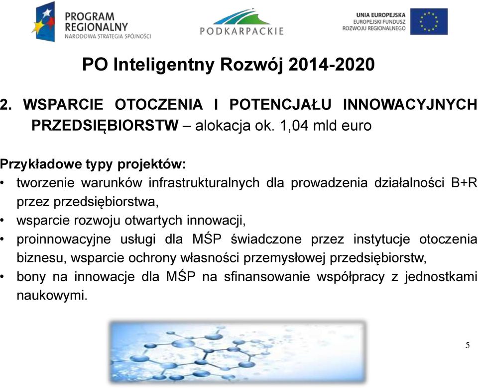 przedsiębiorstwa, wsparcie rozwoju otwartych innowacji, proinnowacyjne usługi dla MŚP świadczone przez instytucje otoczenia